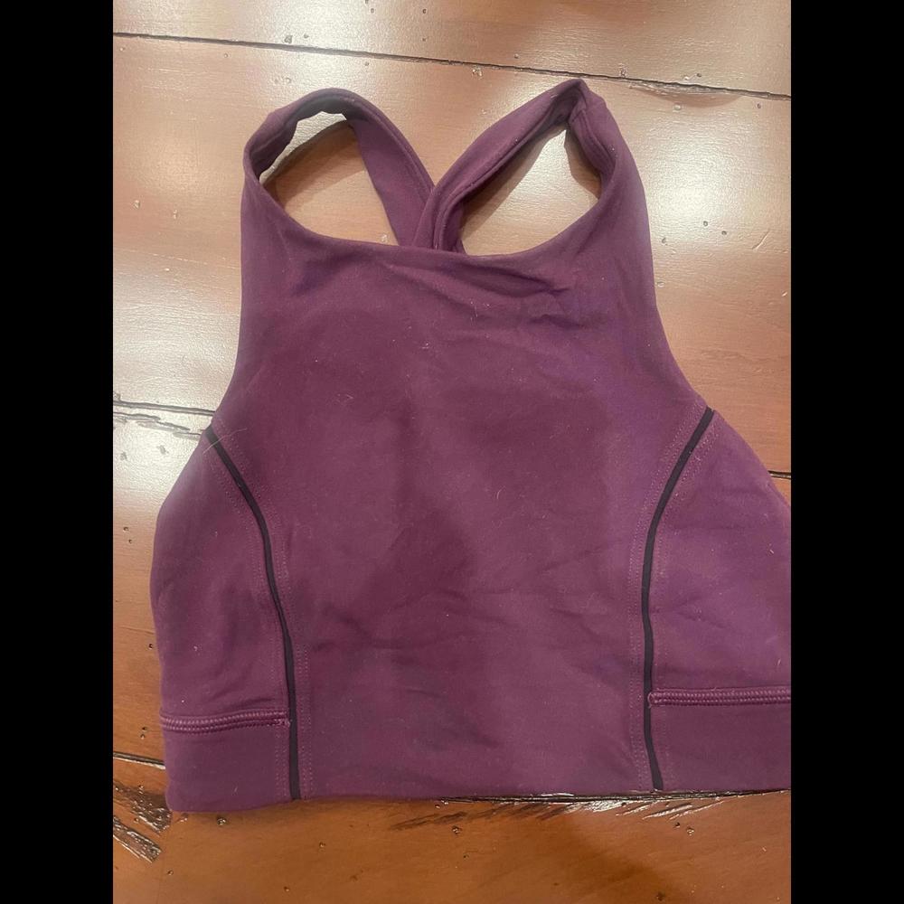 Maroon  lululemon cross back sports bra size 2 - Picture 2 of 2